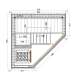 Cabina De Sauna Harvia Variant View Corner 160x160x204 cm 2