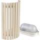 Set Lampenschirm Sawo 914-VA aus Aspen mit Saunalampe und...