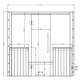 Sauna Cabin Harvia OLYMPUS 2x2, 2050 x 2100 x 2055 mm 6