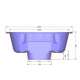 Amilano® Hot-Tub | Delux-Grey Edition with integrated wo
