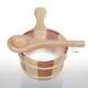 Sauflex 4L Wooden Bucket And 36cm Ladle, Pine/Cedar 3