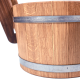 Pirts Sauna de roble con asas y tapa de madera, 35 l 3