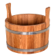Pirts wooden bucket made of oak without  gallery