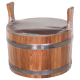 Pirts wooden bucket made of oak without plastic insert, 10L 