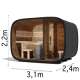 Amilano&reg; Round Cube Double | Sauna de jard&iacute;n...